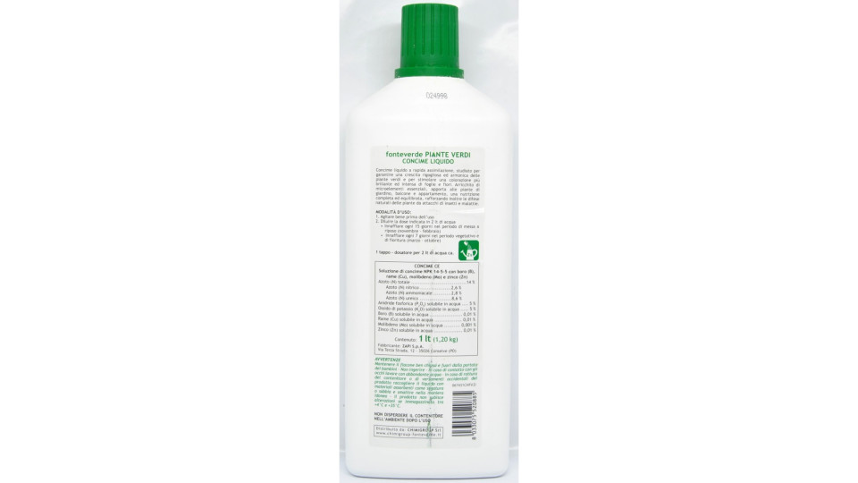 Fonteverde concime piante verdi liquido lt.1