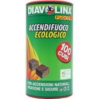 Diavolina accendi fuoco natur box x100