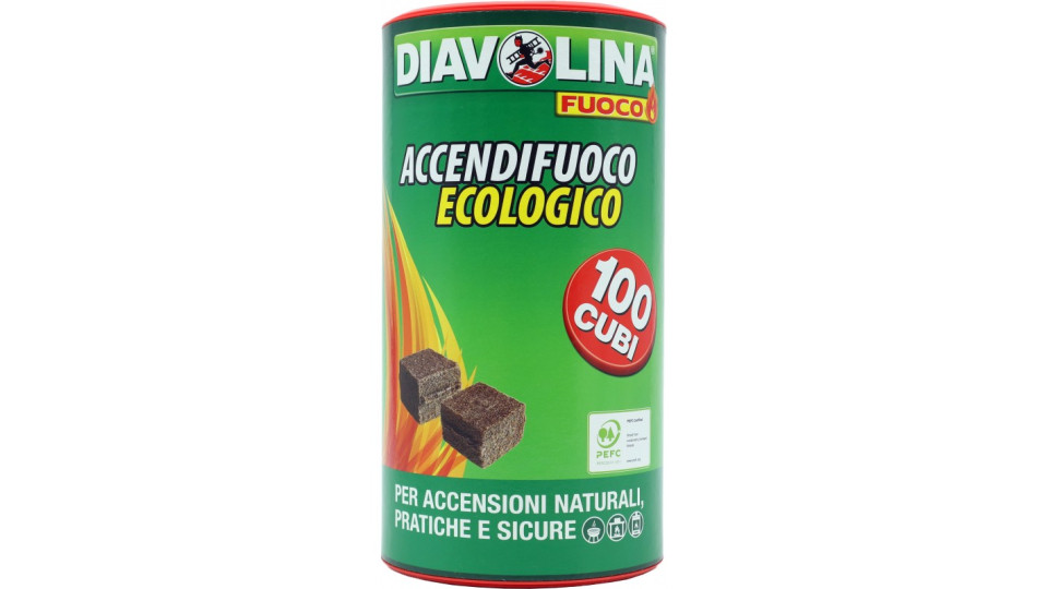 Diavolina accendi fuoco natur box x100