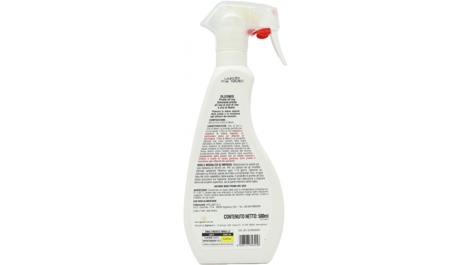 Organica oleomix olio neem e lino ml.500