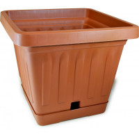 Bama vaso terra quadrato cm.40x40 con sottovaso