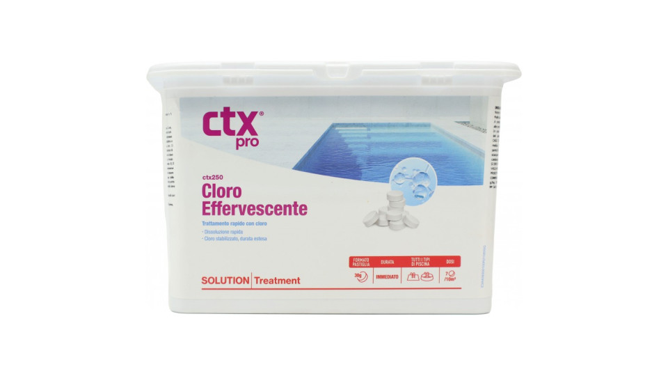 Fluidra ctx cloro effervescente in pastiglie pz.250 kg.1
