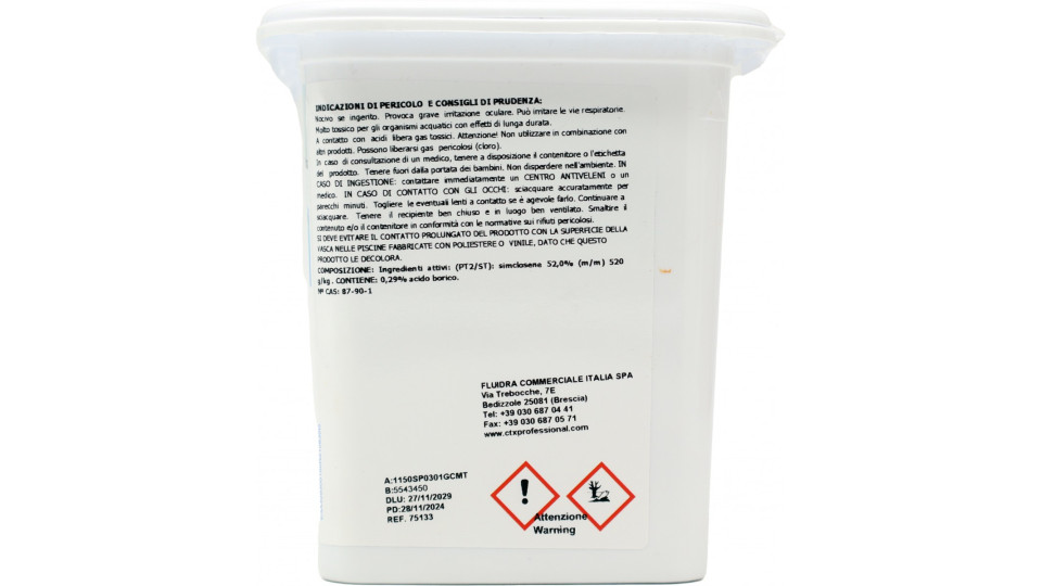 Fluidra ctx cloro effervescente in pastiglie pz.250 kg.1