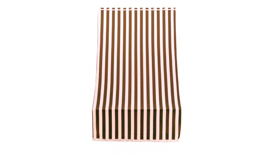 tenda sole porta c/anelli riga marrone l. 140 h. 250
