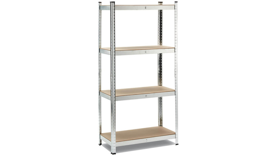 Giardinaggio: Scaffale metallo e mdf 4 ripiani