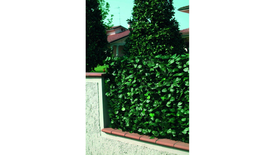 recinzione pvc con foglie lauro h. 100 l. 300