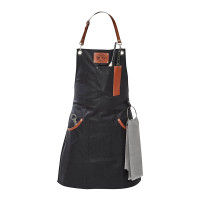 Accessori barbecue: Grembiule bbq nero cotone 65x90
