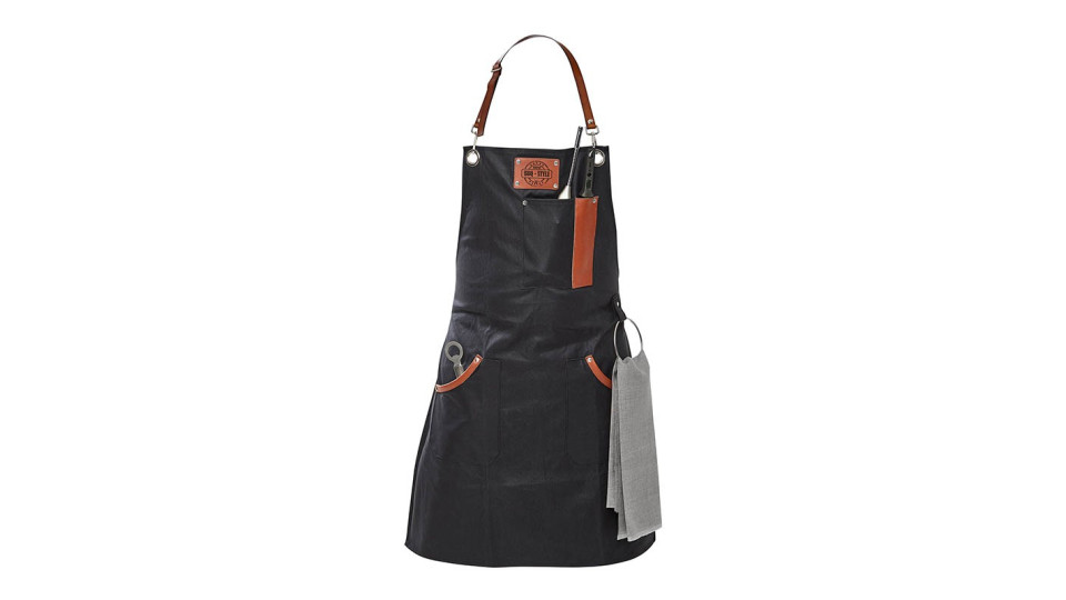 Accessori barbecue: Grembiule bbq nero cotone 65x90