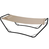 amaca con supporto java in acciaio e pvc 600d - colore beige