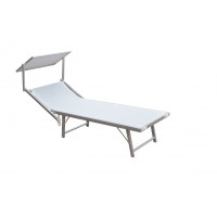 lettino mare ibiza in textilene 580 gr/m&sup2; - colore bianco