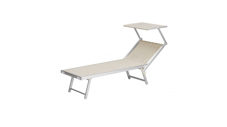 lettino mare deluxe in alluminio e textilene 720...