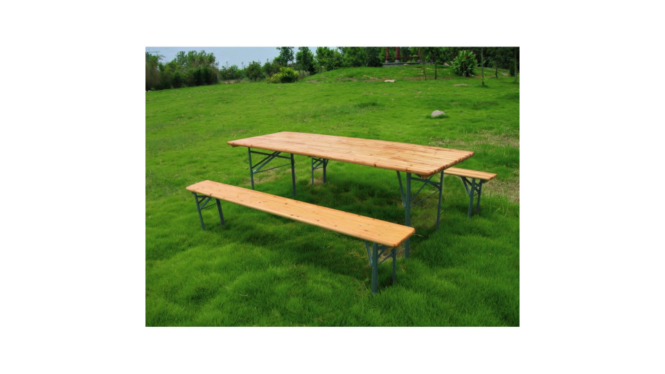set birra rettangolare 80x200cm (1 tavolo 2 panche)