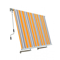 tenda a caduta c/bracci h. 245 l. 245 colore - riga gialla