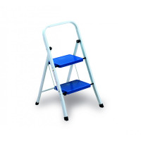 sgabello everest 2 gradini in acciaio portata max 150 kg per...