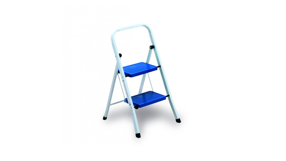 sgabello everest 2 gradini in acciaio portata max 150 kg per...