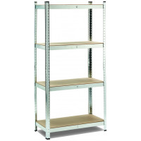 scaffale 4 ripiani in metallo e mdf misure: h 160 x l 80 x p...