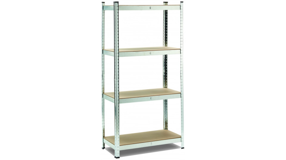 scaffale 4 ripiani in metallo e mdf misure: h 160 x l 80 x p...