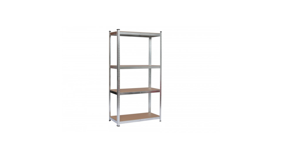 Scaffale 4 ripiani metallo e mdf misure: h 160 l 120 p 40...