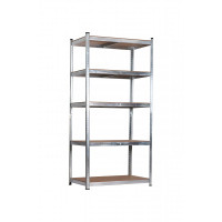 Scaffale tecnico 5 ripiani metallo e mdf misure: h 180 l 120 p...