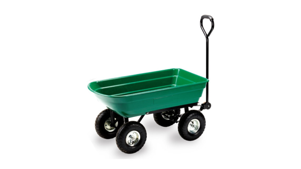 carrello da giardino in acciaio verniciato con vasca in abs...