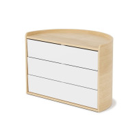 Cassettiere: Moona storage box white natural