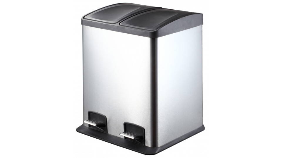 pattumiera a pedale lt.2x12 per raccolta differenziata