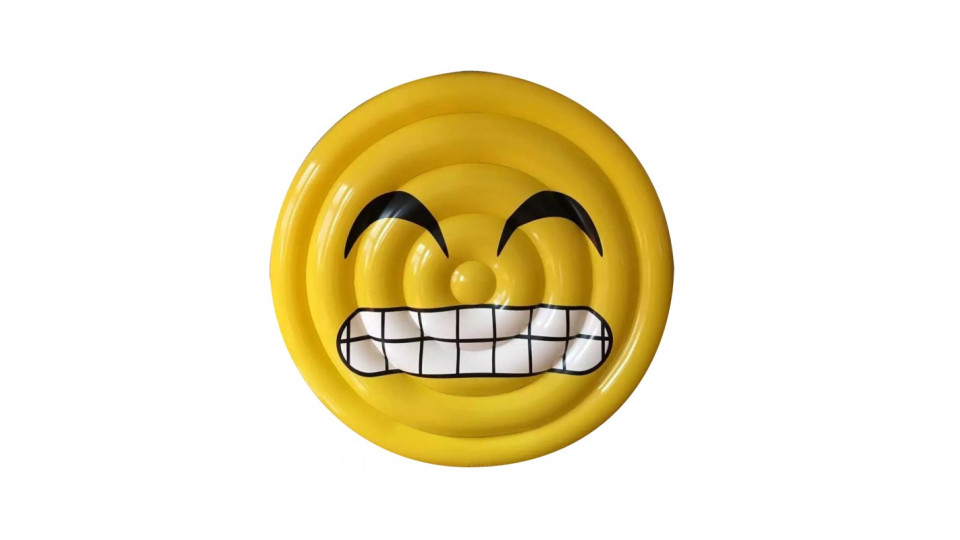 materassino gonfiabile face sorriso con denti &oslash; 150 cm ca.