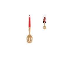 Cucchiaione utensile forato in legno - serie borghese