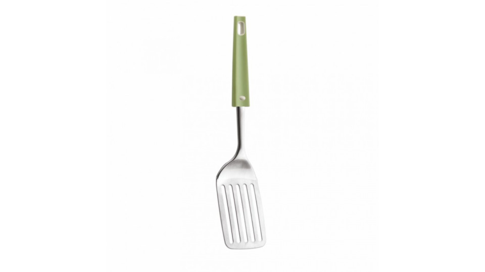 Paletta utensile cucina acciaio inox - serie Vera verde bianco