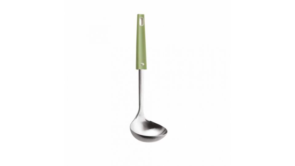 Mestolo utensile acciaio inox - serie Vera verde bianco