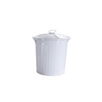 Raccolta differenziata: Bidone in lamiera verniciata 18 lt white