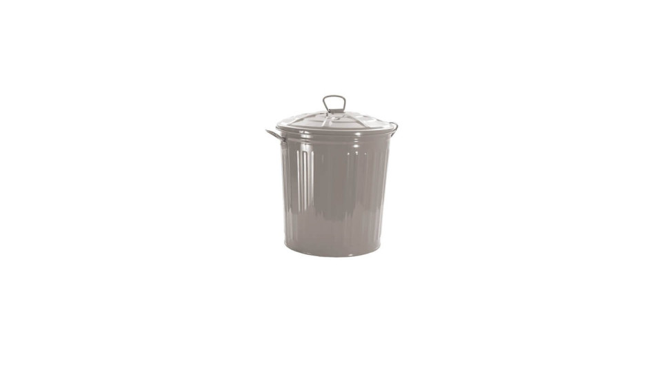 Raccolta differenziata: Bidone in lamiera verniciata 18 lt grey
