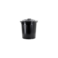 Raccolta differenziata: Bidone in lamiera verniciata 18 lt nero