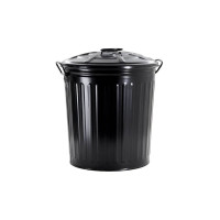 Raccolta differenziata: Bidone in lamiera verniciata 35 lt nero