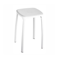 Accessori per bagno: Sgabello bianco in polipropilene