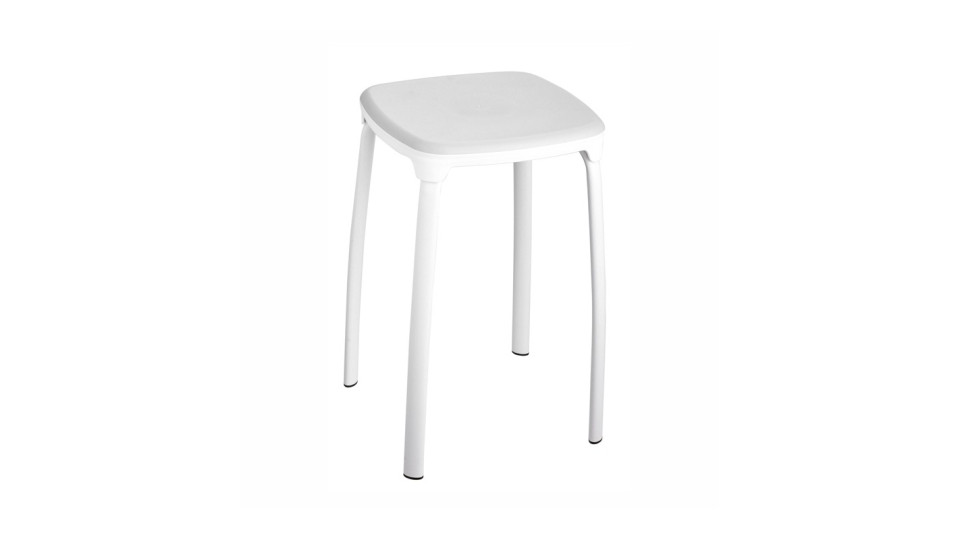 Accessori per bagno: Sgabello bianco in polipropilene