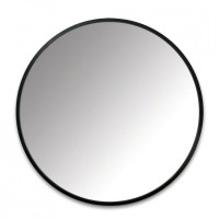 Specchiera forma tondo 45 profilo cm black - serie hub