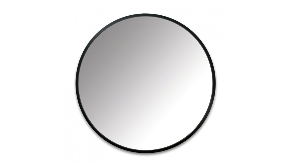 Specchiera forma tondo 45 profilo cm black - serie hub
