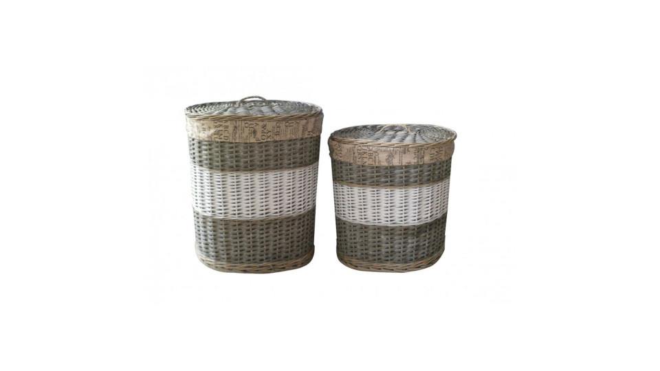 portabiancheria vimini ovale set 1/2