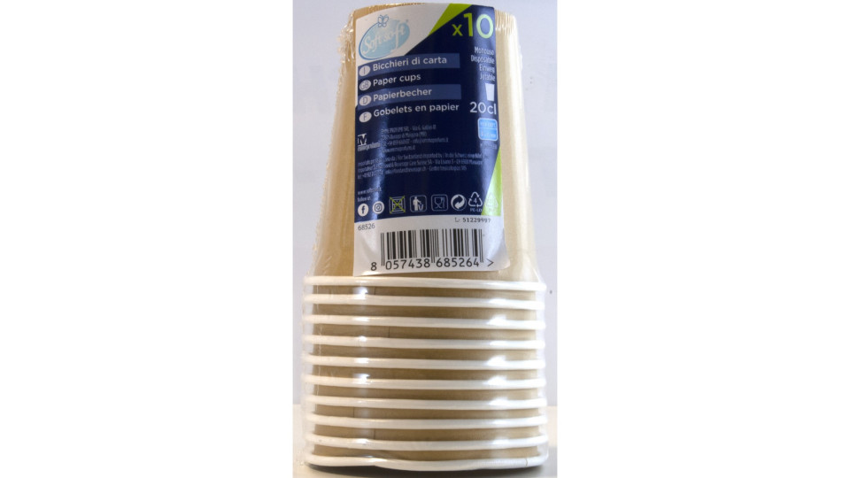 Soft Soft bicchieri oro x10 pz
