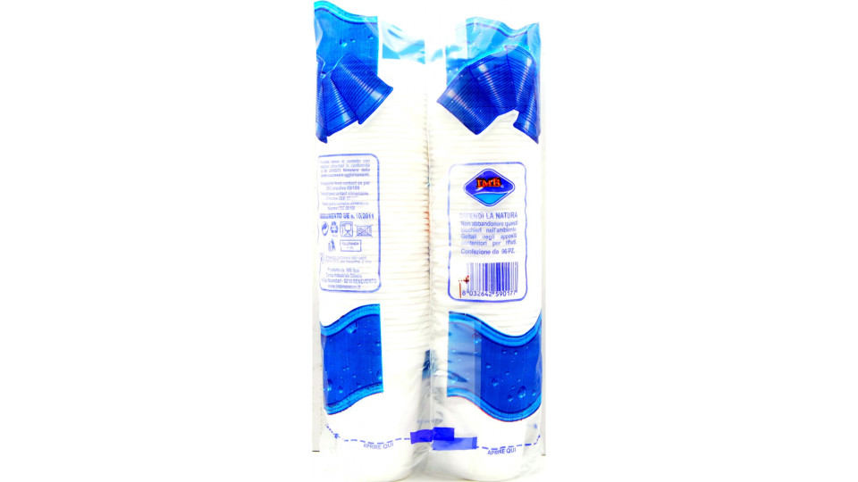 Imb bicchieri bianco 200cc pz.48+48