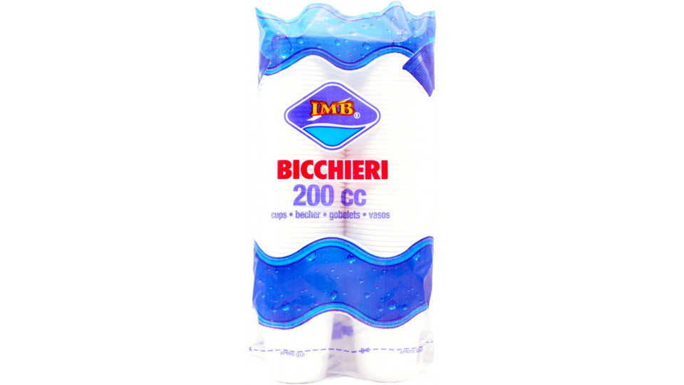 Imb bicchieri bianco 200cc pz.48+48