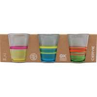 Cerve cx3 assortiti bicchiere velo acqua cc.315