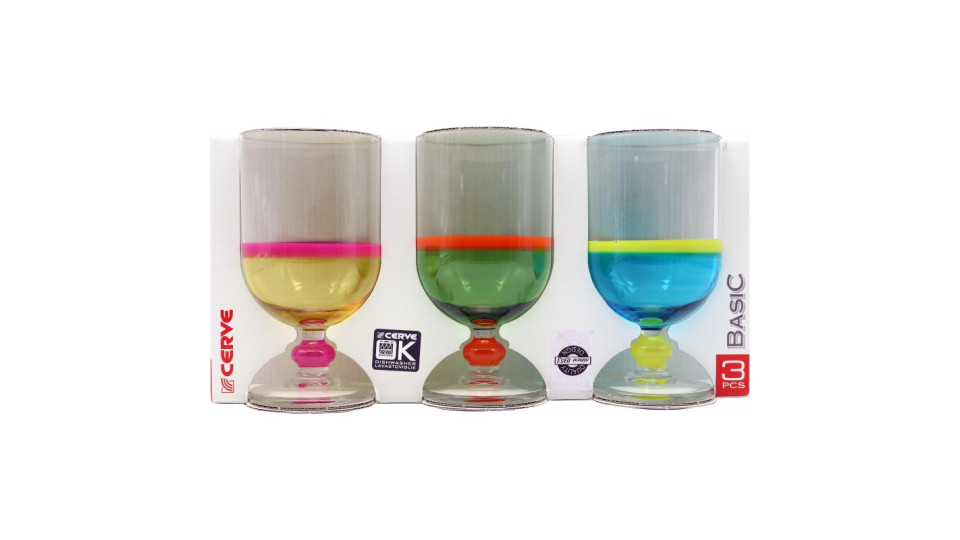 Cerve cest. 3 calici basic cc 340 vetro