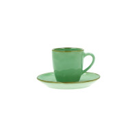 Tazza da caffè con piatto colore verde acqua - collezione...