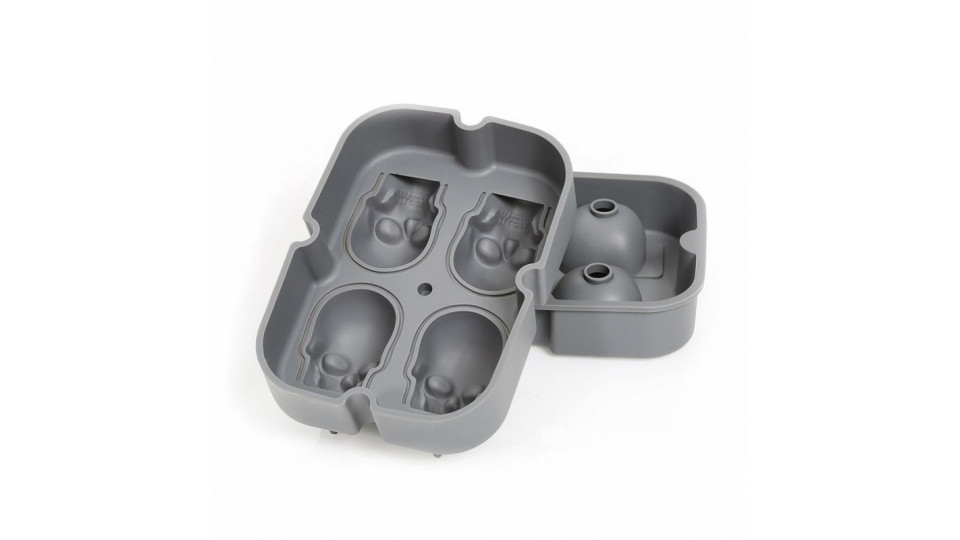 Tutto per i cocktail: Formaghiaccio in silicone teschio 3d 4...