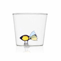 Bicchiere con pesce colorato - serie animal farm