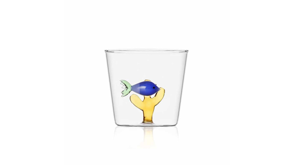 Boccali, bicchieri e calici: Marine garden bicchiere pesce blu...