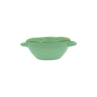 Ciotola per zuppa con manici verde acqua - collezione concerto