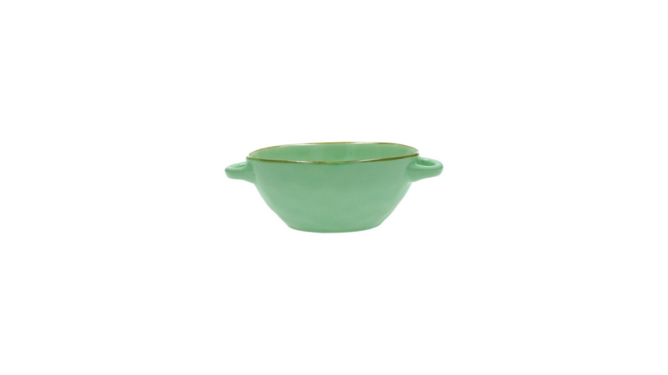 Ciotola per zuppa con manici verde acqua - collezione concerto